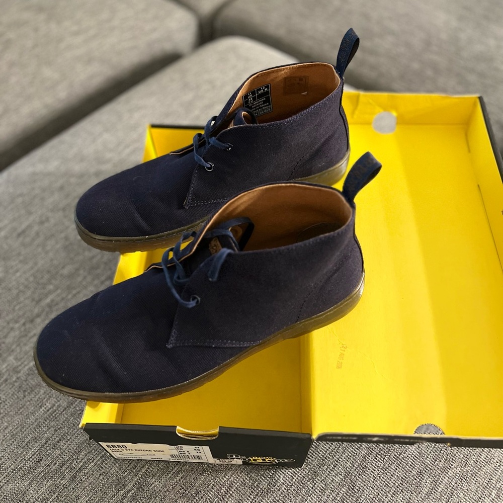 Dr. Martens size 12 Blue lace up ankle boots NEW IN BOX